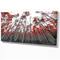 Designart - Red Leaf Trees in Tall Forest - Floral Landscapes Photographic on wrapped Canvas